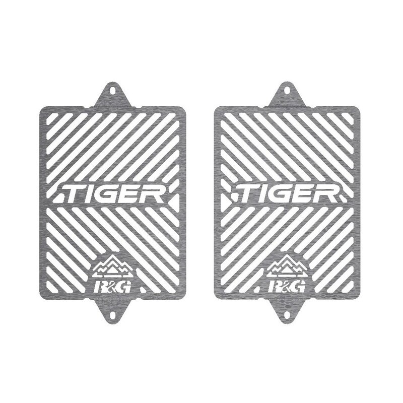 Protections de radiateur gravée R&G RACING (paire) - inox Tiger 850 Sport