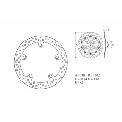 Disque de frein BREMBO Oro...