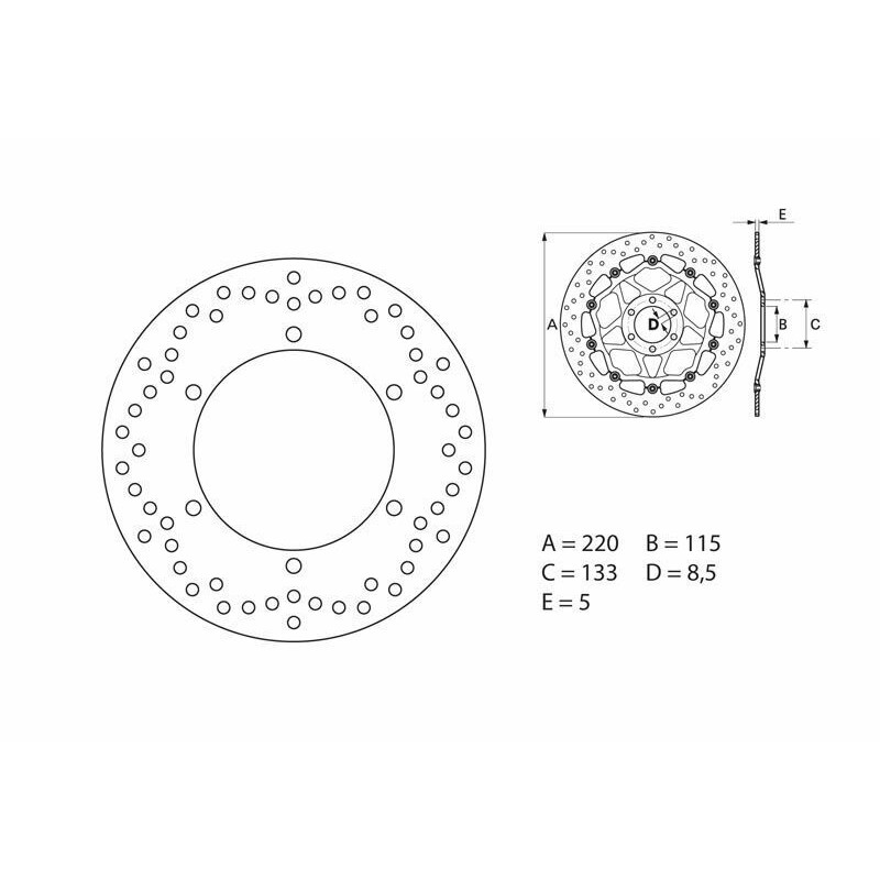 Disque de frein BREMBO Oro fixe - 68B40755