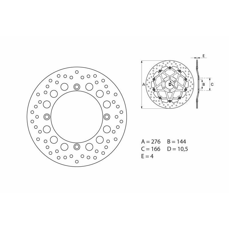 Disque de frein BREMBO Oro fixe - 68B407C7