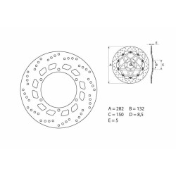 Disque de frein BREMBO Oro...