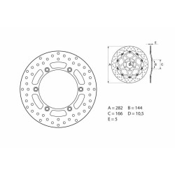 Disque de frein BREMBO Oro...