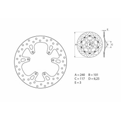 Disque de frein BREMBO Oro...