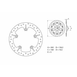 Disque de frein BREMBO Oro...