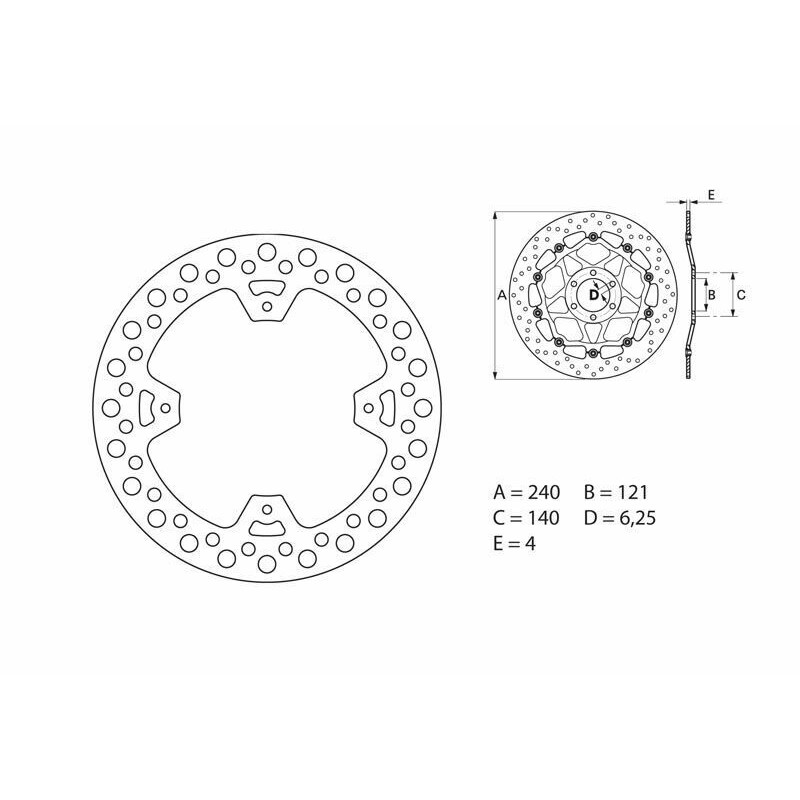 Disque de frein BREMBO Oro fixe - 68B40786