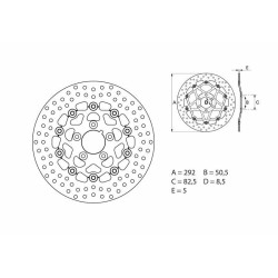 Disque de frein BREMBO Oro...