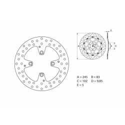 Disque de frein BREMBO Oro...