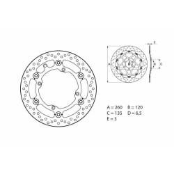 Disque de frein BREMBO Oro...