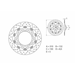 Disque de frein BREMBO Oro...