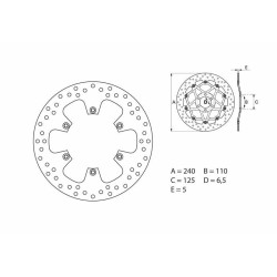 Disque de frein BREMBO Oro...