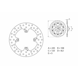 Disque de frein BREMBO Oro...