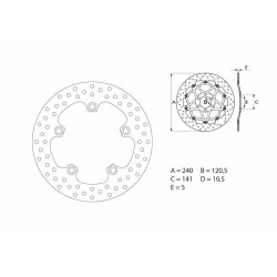 Disque de frein BREMBO Oro...