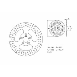 Disque de frein BREMBO Oro...