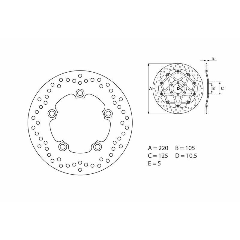 Disque de frein BREMBO Oro fixe - 68B40750