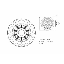 Disque de frein BREMBO Oro...