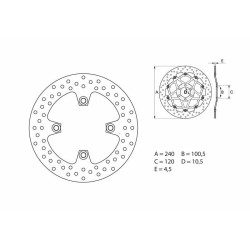 Disque de frein BREMBO Oro...