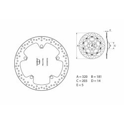 Disque de frein BREMBO Oro...