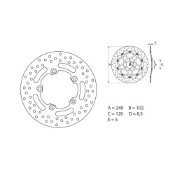 Disque de frein BREMBO Oro...