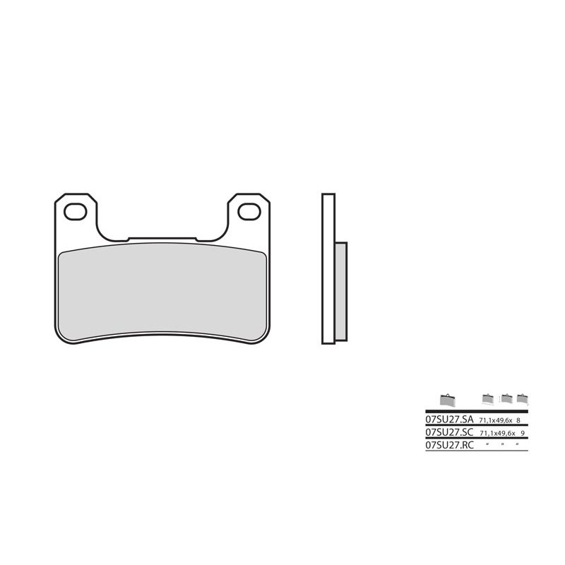 Plaquettes de frein BREMBO route métal fritté - 07SU27LA