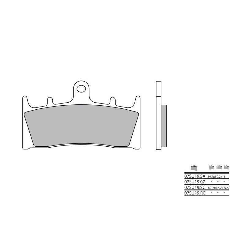 Plaquettes de frein BREMBO route métal fritté - 07SU19LA