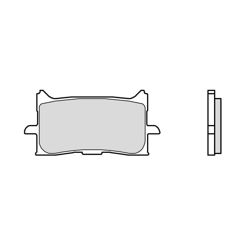 Plaquettes de frein BREMBO route métal fritté - 07HO62LA