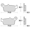 Plaquettes de frein BRAKING Off-Road métal fritté - 701CM46