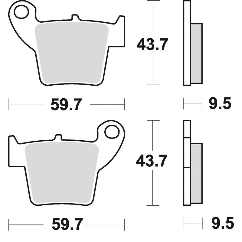 Plaquettes de frein BRAKING Off-Road métal fritté - 886CM46