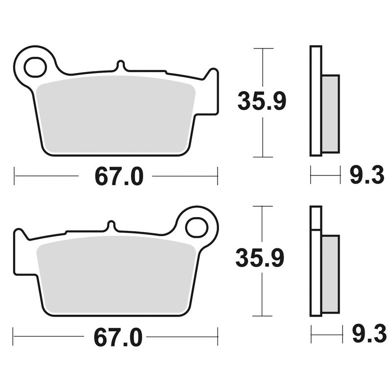 Plaquettes de frein BRAKING Off-Road semi-métallique - 890CM46