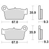 Plaquettes de frein BRAKING Off-Road semi-métallique - 890CM46