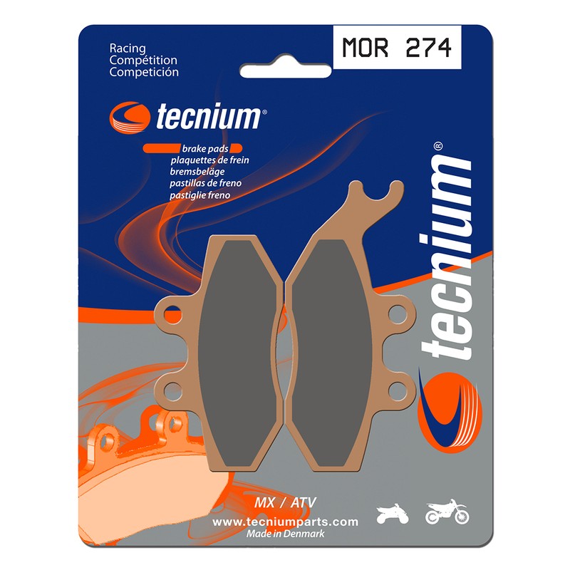 Plaquettes de frein TECNIUM Racing MX/Quad métal fritté - MOR274