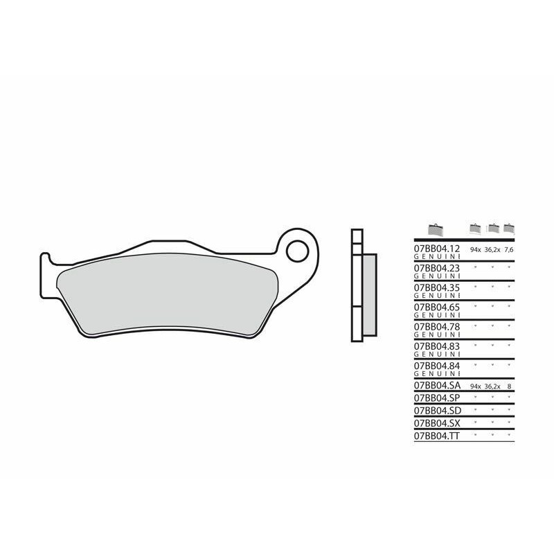 Plaquettes de frein BREMBO Vintage métal fritté - 07BB0483