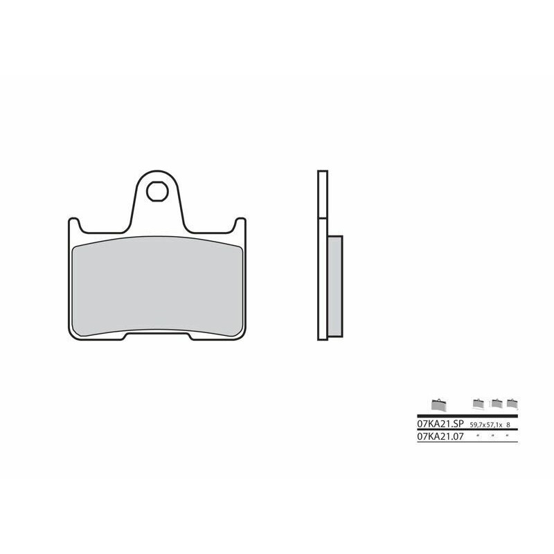 Plaquettes de frein BREMBO route carbone céramique - 07KA2107