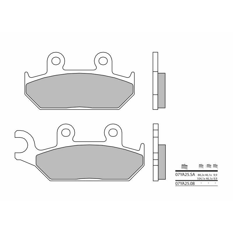 Plaquettes de frein BREMBO route métal fritté - 07YA25SA