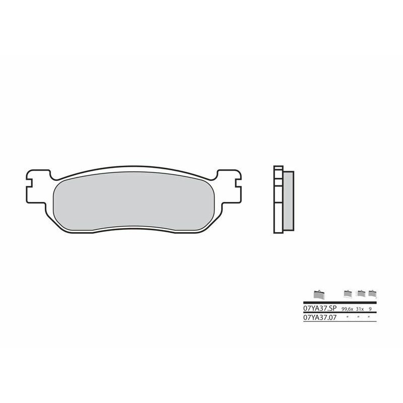 Plaquettes de frein BREMBO route métal fritté - 07YA37SP