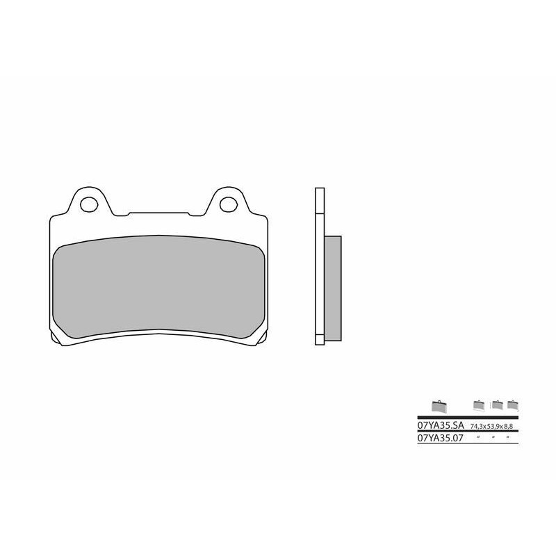 Plaquettes de frein BREMBO route carbone céramique - 07YA3507