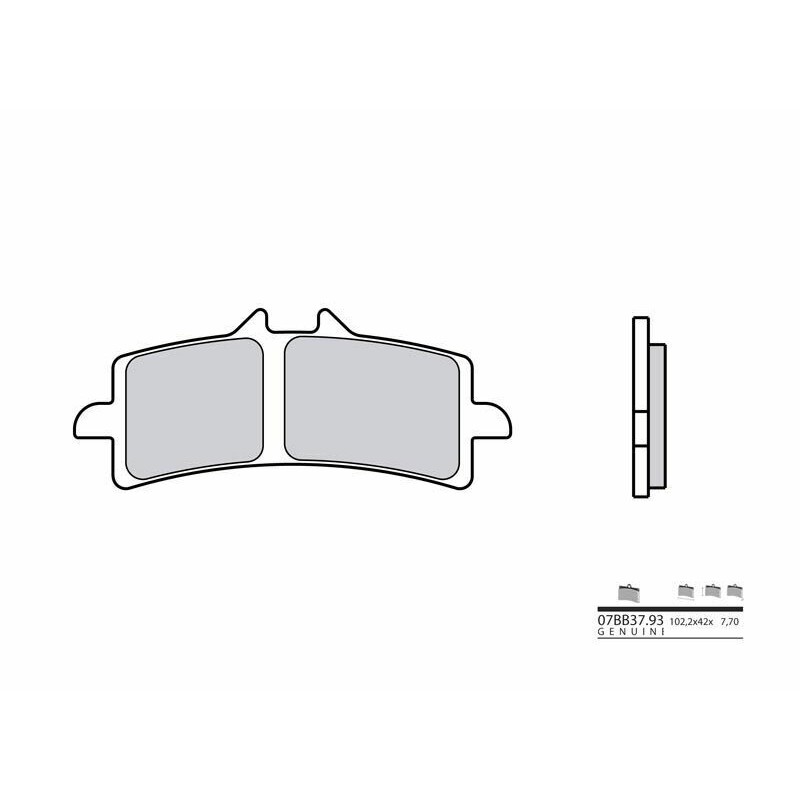 Plaquettes de frein BREMBO route métal fritté - 07BB37SA