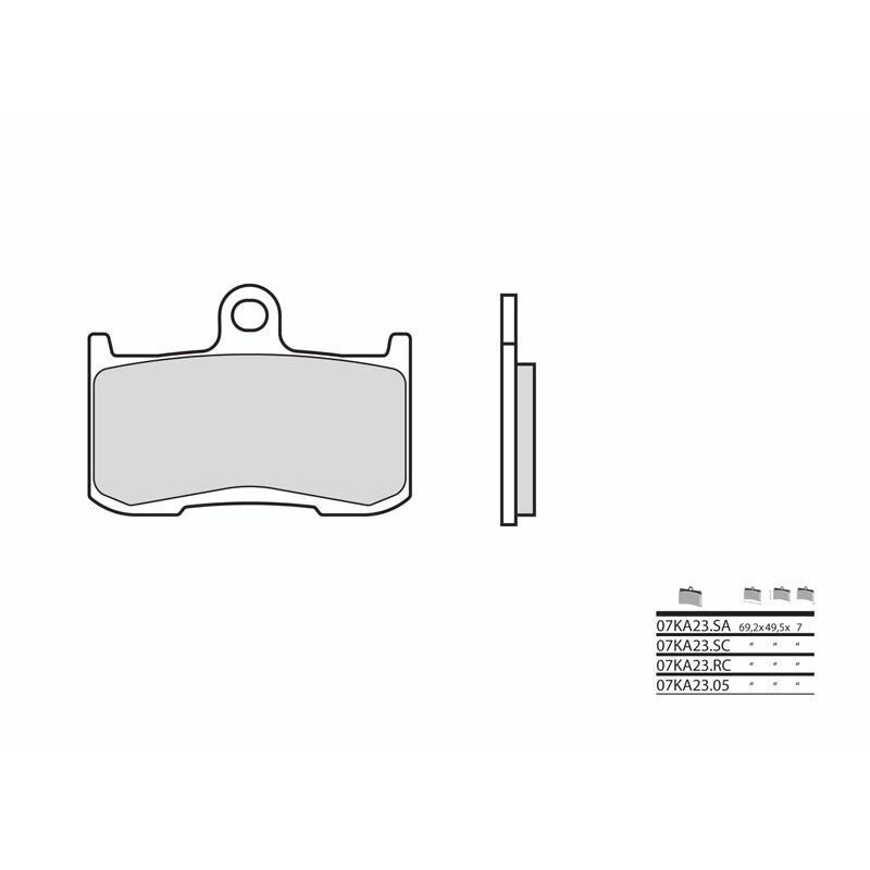 Plaquettes de frein BREMBO route carbone céramique - 07KA2305