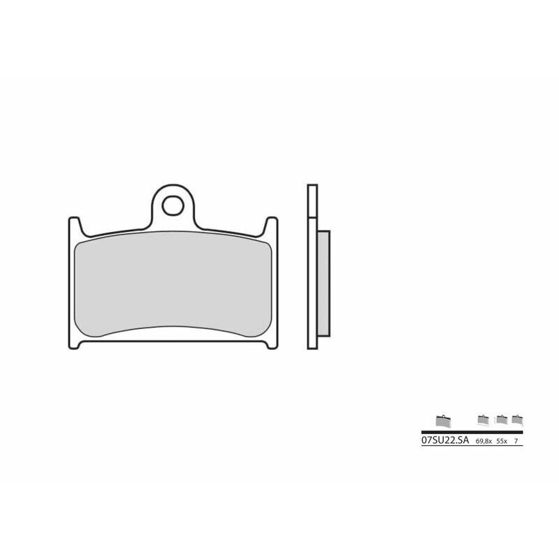 Plaquettes de frein BREMBO route métal fritté - 07SU22SA