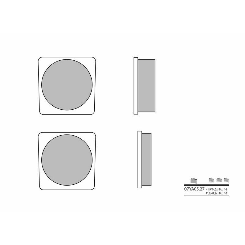 Plaquettes de frein BREMBO route carbone céramique - 07YA0527