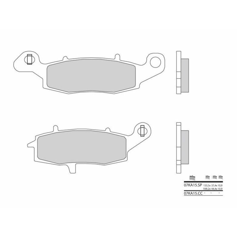 Plaquettes de frein BREMBO route carbone céramique - 07KA15CC