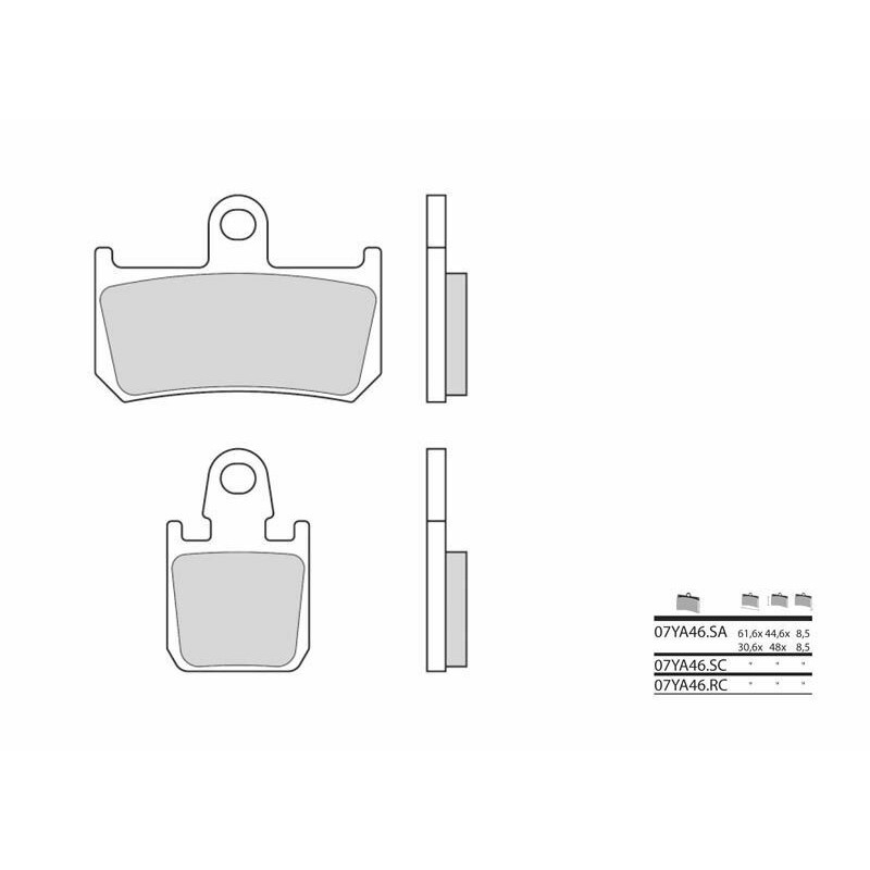 Plaquettes de frein BREMBO route métal fritté - 07YA46SA