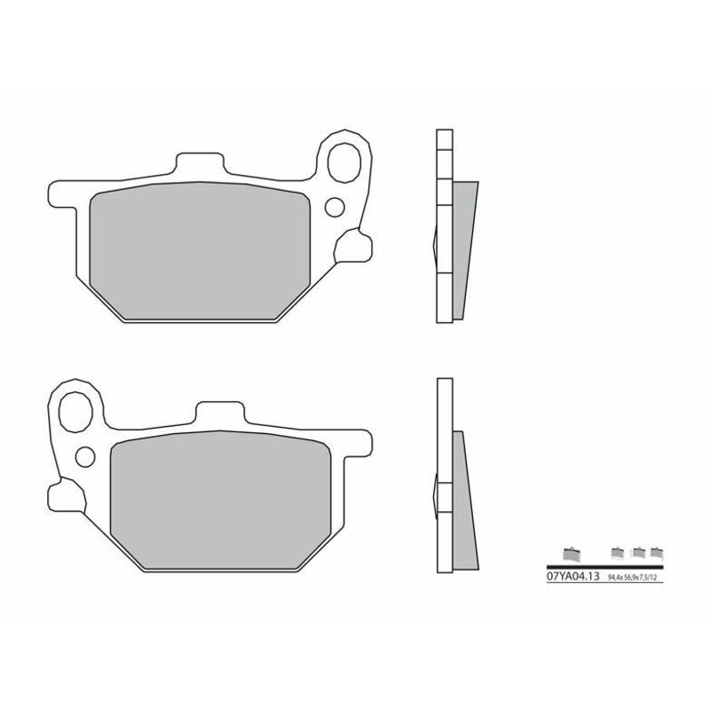 Plaquettes de frein BREMBO route carbone céramique - 07YA0413