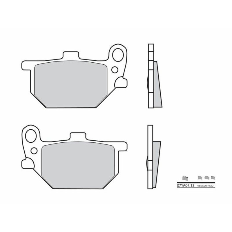 Plaquettes de frein BREMBO route carbone céramique - 07YA0713