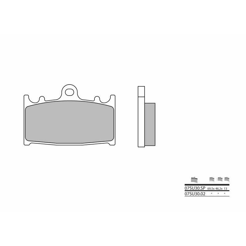 Plaquettes de frein BREMBO route métal fritté - 07SU30SP