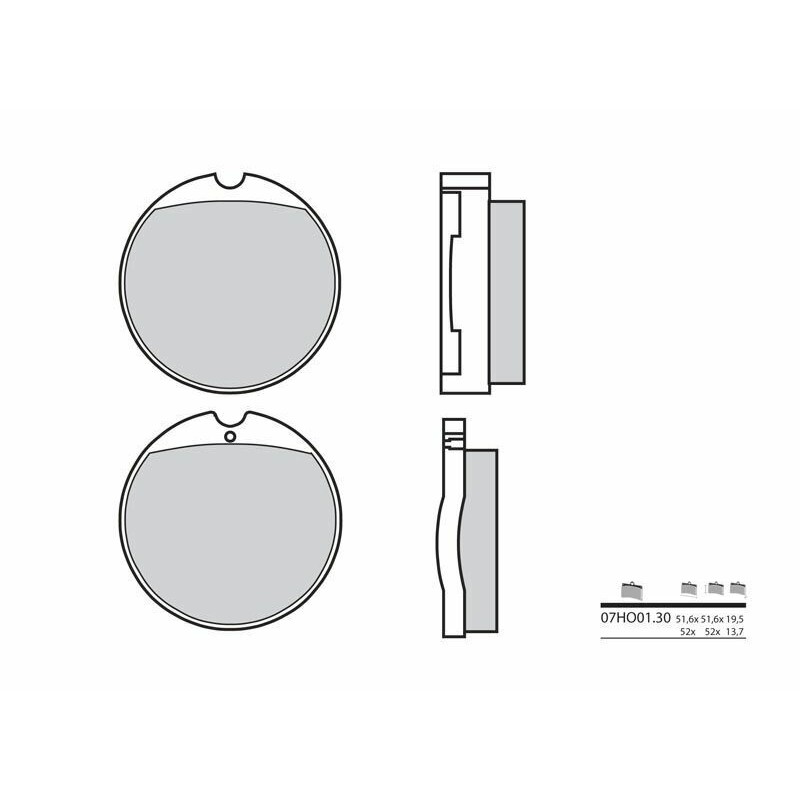 Plaquettes de frein BREMBO route carbone céramique - 07HO0130