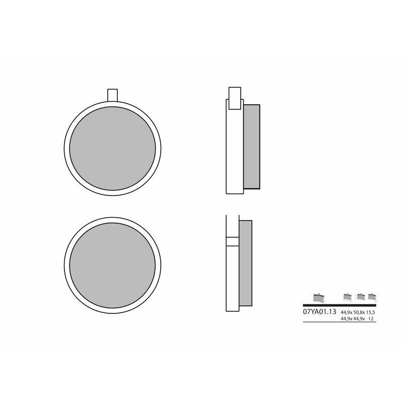 Plaquettes de frein BREMBO route carbone céramique - 07YA0113