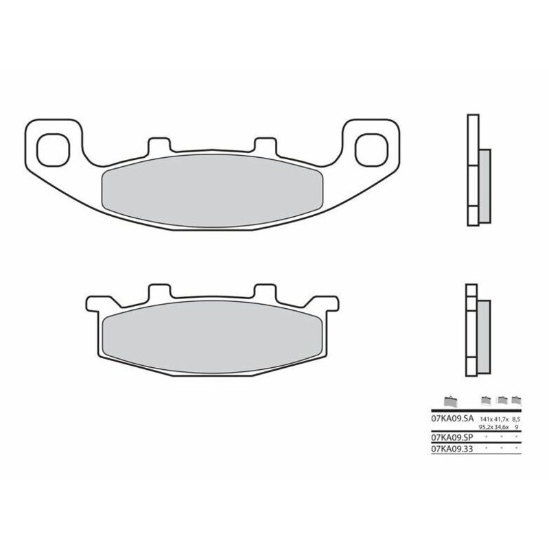 Plaquettes de frein BREMBO route carbone céramique - 07KA0933