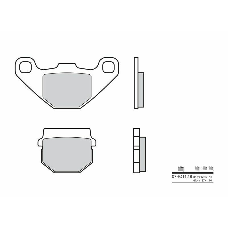 Plaquettes de frein BREMBO route carbone céramique - 07HO1118