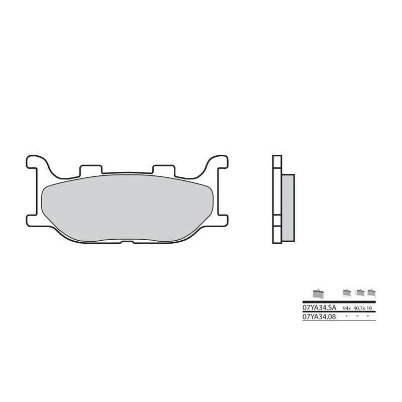 Plaquettes de frein BREMBO route carbone céramique - 07YA3408