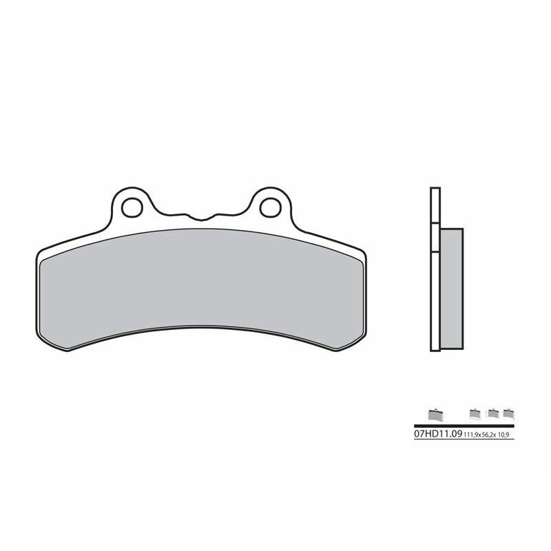 Plaquettes de frein BREMBO route carbone céramique - 07HD1109